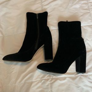 Sam Edelman Black Velvet Sock Booties